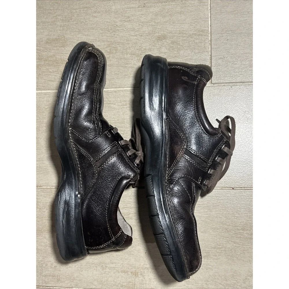 Clarks Mens‎ Brown Leather Lace Up Oxford Shoes Comfort Casual Dress Shoes